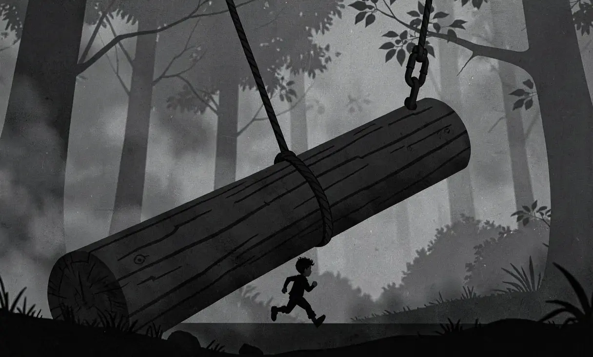 Swinging Log